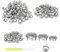 600stk Kuppel Punk Nieten Nieten, 4 Krallen Runde Stud Punk Niete, für Leder DIY Handwerksprojekte, Herstellung Taschen, Gürtel, Schuhe, Kleidung, Jeans (8/10/12mm, Silber)