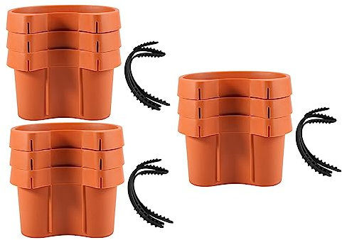 JUFUM 9 Stück Dachrinne Fallrohr Garten Blumentopf Abflussrohr Blumentöpfe Wannen Abflussrohr Garten