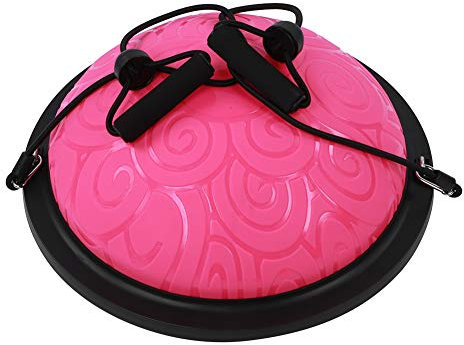 Wakects Halber Yoga-Ball, Balance-Trainer-Ball, ABS-Yoga-Übung, Halber Gymnastikball für Heim-Fitnessstudio, Kerntraining, Fitness, Stabilität, Trainingsgeräte (PINK)