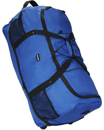 New Rebels Nevada Newark Blau 2 Rolls Reisetasche - 130L erweiterbare Tasche mit Tragegriffen Und Reißverschluss - 100% Polyester Material - Abnehmbarer Schultergurt - Wasserabweisende Tasche