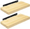 eSituro 2er Set Wandregal Regal Wand, Hängeregal, Schweberegal Massive Holz, Regalbrett 40x19x3,5 cm, für Küche Wohnzimmer Schlafzimmer, Wandboard mit unsichtbarer Halterung, Holzoptik