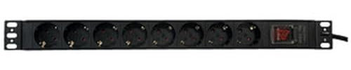 PDU-Sockel aus Aluminium, 8 Steckdosen, 48 cm (19 Zoll)