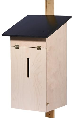 Luxus-Insektenhotels Großer Hornissenkasten aus Holz zur Ansiedlung von Hornissenvölkern - Nisthilfe für Hornissen zur Umquartierung - 32 x 32 x 56 cm - Braun