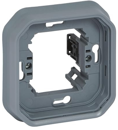LEGRAND, Plexo New Feuchtraum-Unterputz-Tragrahmen, mit Spreizkralle, Farbe: Grau, 069682L