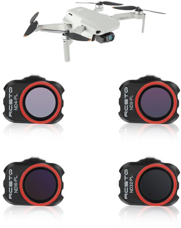 RCGEEK Set di filtri ND per DJI Mavic – 4K, Mini 2, SE Accessori, 4 pezzi Gimbal Cam Len filtri – ND4, ND8, ND16, ND32
