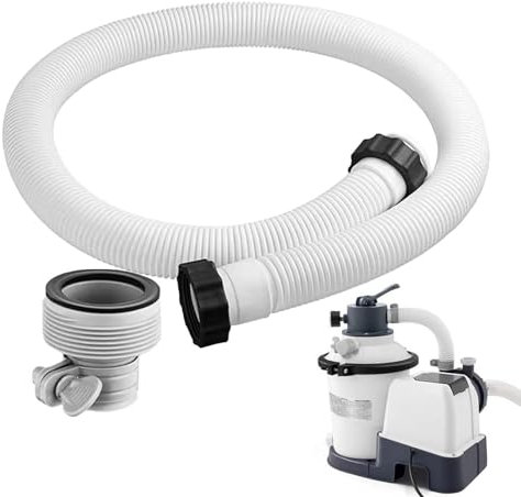Manguera de repuesto para bomba de piscina, manguera de bomba de piscina, manguera de agua flexible para piscina, manguera de repuesto con adaptador de manguera tipo B para bombas de piscina en el