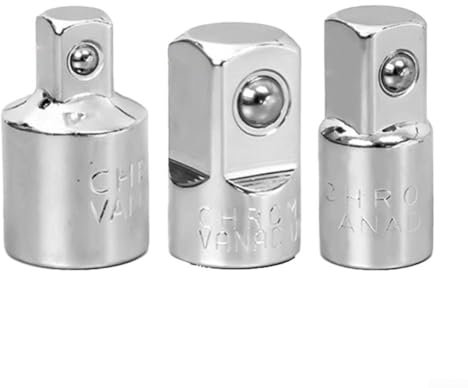 Steckschlüssel-Adapter, Konverterschlüssel für 1, 2 auf 3, 8, 3, 8 auf 1, 2, 1, 4 auf 1, 2, 2, stabiles Stahlmaterial, 3 Stück