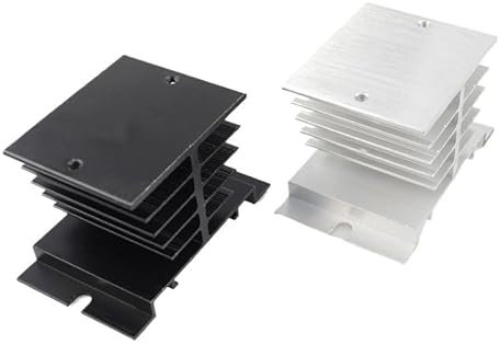 Heat Sink Heatsink for Single Phase SSR Solid State Relay,80mmx50mmx50mm IINKUEYK(Nero)