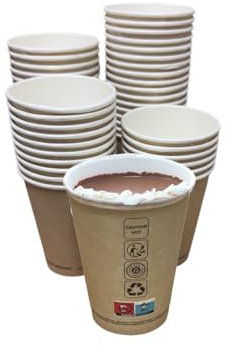 Maxland 1000 x 12oz Single Wall White Paper Cups for Hot Drinks Premium Disposable Coffee/Tea Paper Cups Perfect for Your Home, Café, Work, Parties or Outdoors. (12OZ)
