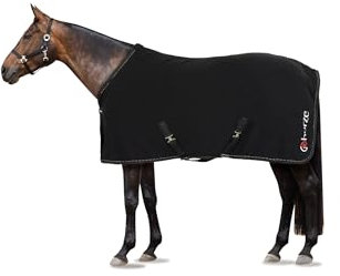 Horze Pferde Infrarot Abschwitzdecke Cairo, Schwarz, 155