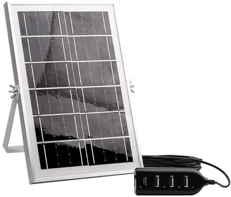 Chargeur De Panneaux - Panneau Solaire Portable | Charge Rapide Avec Sortie De Chargeur USB 4 Ports USB, Chargeur Solaire De Camping Flexible Haute Efficacité Pour Les Ventilateurs