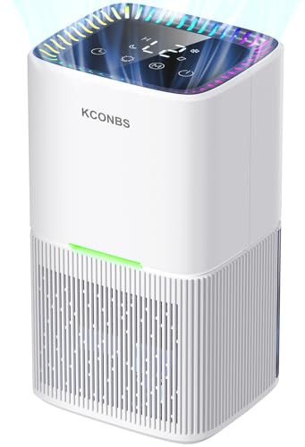 Luftentfeuchter 1800ML, Elektrischer Luftentfeuchter mit Automatischer Abtauung/Abschaltung, Farbigem LED, Zeitschaltuhr, Berührungsempfindlichem LCD-Display, 630 ml/Tag, für Bad und Schlafzimmer