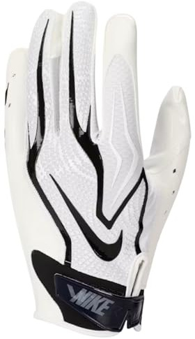 Nike Vapor Jet 9.0 Football Handschuhe – Premium American Football Receiver Gloves – Leichter Grip & Performance Passform, White/White/Black, L