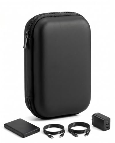 DLPRK Custodia Digitale per Fotocamera - Universale con Tasca a Rete per Cavi e SD, Interno Morbido Antiurto, Custodia Compatta da Viaggio per Macchine Fotografiche