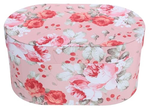 GLSTOY Geschenkverpackungsbox nicht Verformbar mit Blumendruck aus Polyester für Valentinstag und für Schmuck und Uhren