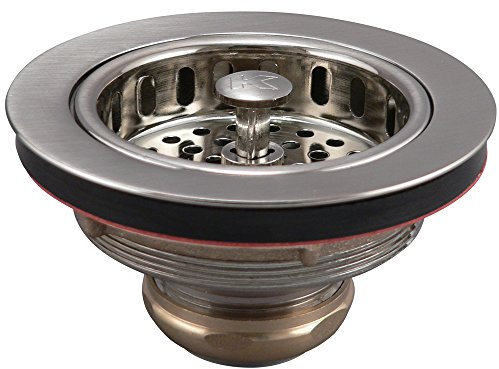 Keeney K5445DSBN Cast Brass Drop Post Sink Strainer Basket, Brushed Nickel
