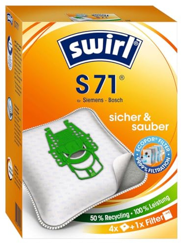 4 Swirl S71 Staubsaugerbeutel kompatibel mit Privileg Megaclean 3 von Staubbeutel-Profi®