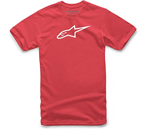 Alpinestars Men's Ageless Classic Regular Fit Short Sleeve Casual Shirt, Red (Red/White), Large