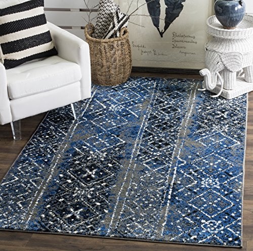 SAFAVIEH Adirondack Collection Accent Rug - 4' x 6', Silver & Multi, Moroccan Boho Distressed Design, Non-Shedding & Easy Care, Ideal for High Traffic Areas in Entryway, Living Room, Bedroom (ADR111G)