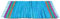 Bestlivings Flickenteppich 60 x 90 cm aus handgewebter Baumwolle in Blau - Dunkelblau, viele Variationen