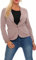 Malito – Damen Blazer im Used-Look mit Ellenbogen-Patches – Jackett mit 2 Knöpfen & Taschen – Jersey Sakko unifarben – sportliche Kurzjacke 1651 (Rosa | Größe XL)