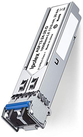 ipolex 1G SFP LX Module, 1000Base-LX Singlemode Mini-GBIC Transceiver Compatible for HP J4859A / J4859B / J4859C, Dual LC Connector (1310nm, 20km)