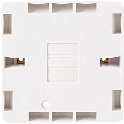 Knightsbridge CU1400 CU Curved Edge Single Pattress Box, White, 30mm