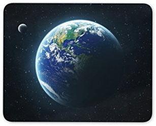 Awesome Earth Moon Mouse Mat Pad - Space Planets Astronomy Gift Computer #8940