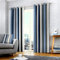 Fusion Whitworth Stripe Vorhänge mit Ösen, gestreift, 100% Baumwolle, 229 x 183 cm, 1 Paar Übergardinen, Blau