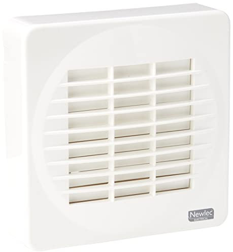 Newlec NL880TS 100MM 4 Bathroom Extractor Fan with Timer and Automatic Shutters, White