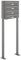 AL Briefkastensysteme 4er Briefkasten als Standbriefkasten, 4 Fach Briefkastenanlage in Aluminiumgrau RAL 9007 Postkasten modern