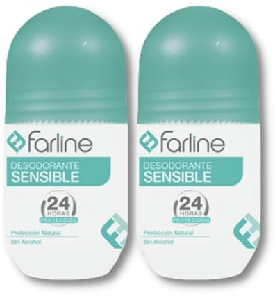 Desodorante Farline roll on sensible pack 2x50 ml