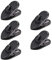 sourcing map 5 Pieces Earphone Clips Wire Rotate Black Earphone Cable Clothing Clip for Fixing Headphone Wire
