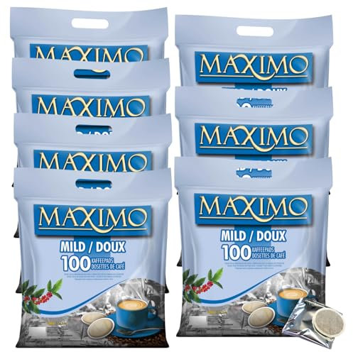 MAXIMO Doux | 7x100 Dosettes de café compatibles SENSEO® | Emballage individuel pour une meilleure conservation et une hygiène irréprochable