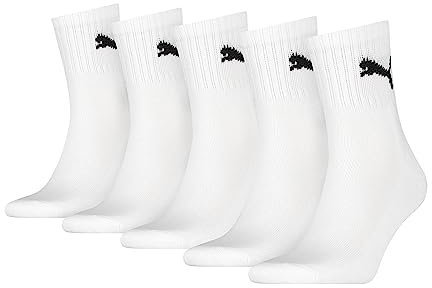 PUMA Unisex Puma Unisex Short Crew (5 Pack) Socks, Weiß, 47-49 EU