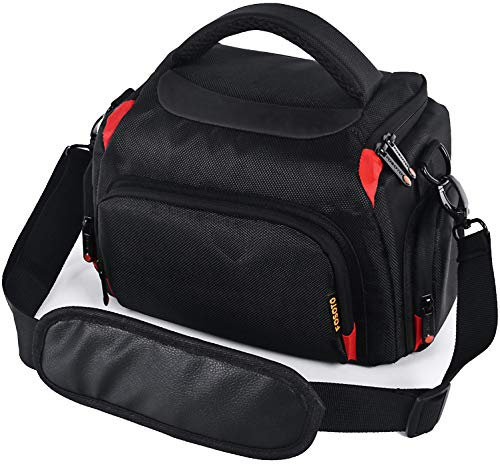 FOSOTO Custodia antiurto per DSLR compatibile con Canon EOS 4000D 2000D 1300D 250D 750D 80D 7D, Nikon D3500 D3400 D5600 D750, Panasonic Lumix DMC FZ82 FZ72 FZ330 impermeabile con copertura antipioggia
