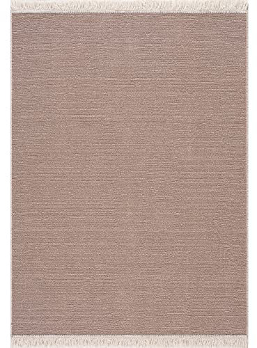 Fashion4Home Teppich Läufer - Tepiche für Wohnzimmer, Schlafzimmer, Küche, Kinderzimmer, Badezimmer - Boho Kelim - Läufer Flur, Beige, Größe: 160x230 cm