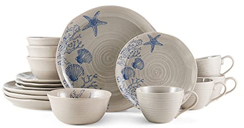 Pfaltzgraff Southport 16 Piece Dinnerware Set, Service For 4, Cream