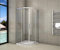 MAMPARA CORREDERA DE CABINA ESQUINA ANGULAR CRISTAL TEMPLADO TRASPARENTE ANTICAL 6MM CURVA ITALIANA 90x90x185CM