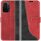 Mulbess Funda para Xiaomi Poco F3 5G, Funda Piel Case Cover, Cierre Magnético, Soporte Plegable, Ranura para Tarjeta, Elegante Vino Rojo