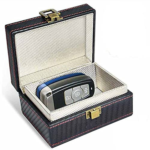 TOP-MAX Faraday Boîte pour clés de voiture, bloqueur signal voiture sans clé, cartes crédit,téléphones portables,bloqueur RFID, cage antivol,boîte rangement,protection