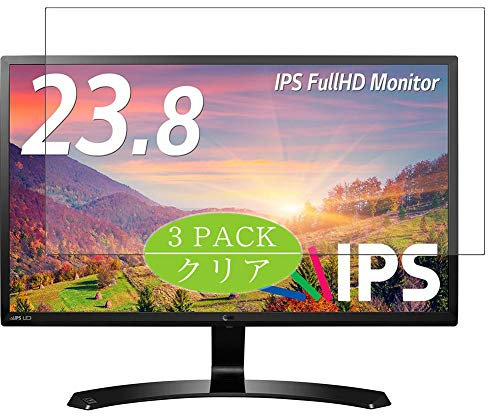 VacFun 3 Pezzi Pellicola Protettiva, compatibile con LG Monitor 24MP58VQ-P 23.8 / 24MP88HV-S Screen Protector Protezioni Schermo (Non Vetro Temperato) NuovaVersione
