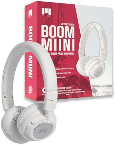 MIIEGO Boom MIINI Bluetooth Kopfhörer - Kabellose On-Ear Headphones - Waschbare Ohrpolster - Kristallklarer Sound & Lange Akkulaufzeit - Arctic White