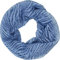 fashionchimp Loop Sommer-Schlauchschal für Damen mit Ausbrenn-Muster, Baumwolle und Polyester, leichter XXL Schal (Jeansblau-Streifen)