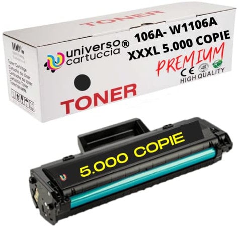 universo cartuccia® Kompatibler Toner ersetzt HP 106A W1106A mit Chip (5.000 Kopien) für Laser 107a 107r 107w für MFP 135a 135r 135w 135wg 137fwg
