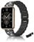 Metall Armband Kompatibel mit Huawei Watch Fit 2 Armband Edelstahl Für Damen Herren Funkelnd Ersatz mit Schnalle Elegant Uhrenarmband Für Huawei Watch Fit 2 (Schwarz)