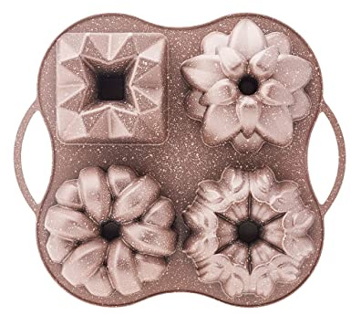 KARACA Cake Pro 4-Piece Aluminium Cast Cake Tin Set Rose Gold 28 x 35 x 5cm