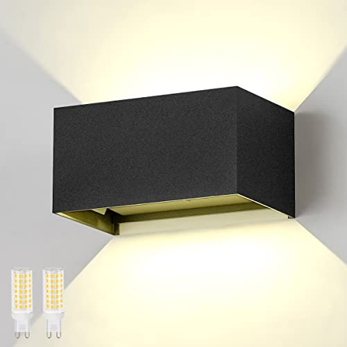 Dr.lazy 20W Wandlampe mit Austauschbarer G9 LED lampe Einstellbar Abstrahlwinkel Aussenbeleuchtung Wandleuchte Aluminium Wandleuchte Innen/Aussen wasserdicht IP65 …