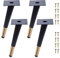 Pieds de Meuble 4Pcs Pieds de Table Oblique Cône Pieds de Canapé Pieds d'armoire en Métal pour Armoire Chaise Table Basse (20cm Hauteur)