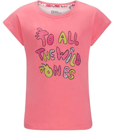 Jack Wolfskin Mädchen Villi T G T-Shirt Shortsleeve, pink Lemonade, 140
